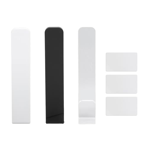 Xyntor Hathaken für Baseballkappen | 3 Pack transparente Acryl -V -Formkleber Wandbügel | Hält 10 Caps Organizer für Schrank/Schlafzimmer/Tür (Black and White Transparent) von Xyntor