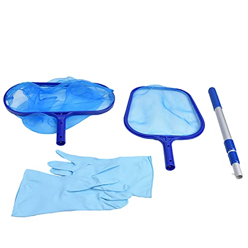 Xyntor Pool Skimmer Net Kit | Quick Clearance of Leaves & Debris | Safe for All Pool Liners | Deep & Shallow Water Skimmer Set with Telescopic Pole & Gloves von Xyntor