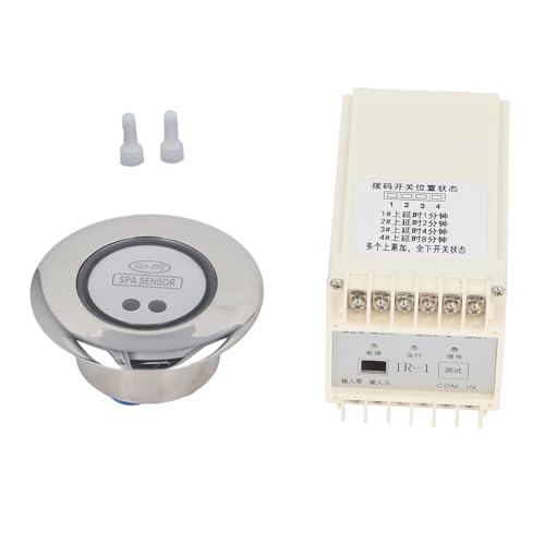 Xyntor SPA Induction Switch Controller | Stainless Steel Touch Control with Time Delay | Pool/Sauna/Hydrotherapy Accessory | 11.5x6.5cm Easy Installation (Round Column) von Xyntor