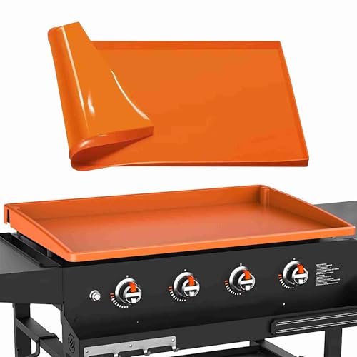 Xyntor Silicone Griddle Cover for 22 Inch Griddle | Heat Tolerant 440℉ BBQ Grill Mat Protector | Food Grade Guard for Outdoor Grills/Camping/Patio | Orange von Xyntor