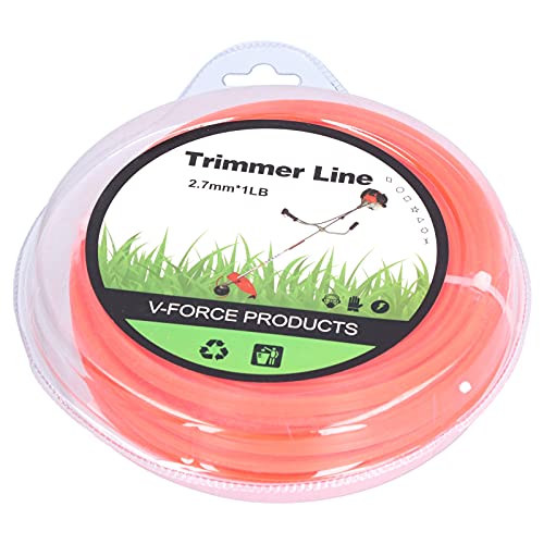 Xyntor Trimmer Line Replacement | High Flexibility Nylon String for Lawn Mowers/Grass Trimmers/Edgers | Abrasion Resilient & Easy to Install | 1.0LB Spool (Red 2.7 Square) von Xyntor