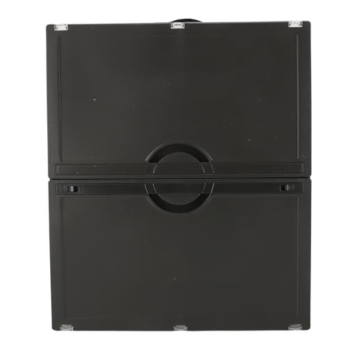 Xyntor Unter Bettlagerbox mit Deckel | Faltbare transparente Schubladenorganisator für Kleidung/Decken/Schuhe | Sparer der großen Kapazität für Schlafzimmer/Schrank/Wohnheim (Black) von Xyntor