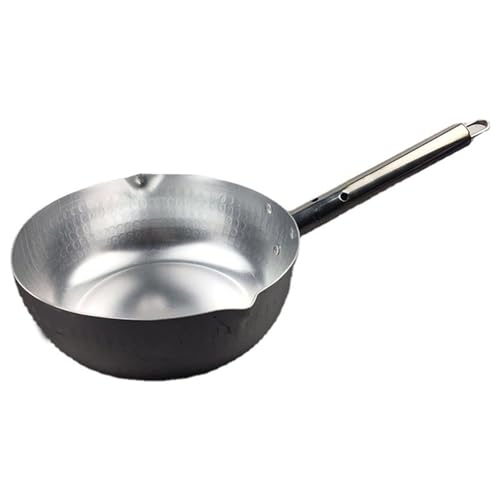 Yukihira Saucepan | Aluminum Alloy Fast Heating Nonstick Pot | Japanese Snow Pan for Soup/Noodles/Milk | Stainless Steel Handle, Easy Care (8.7in Opening (for Open Fire)) von Xyntor