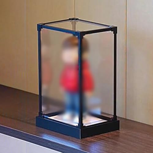 Acryl Vitrine Modell-Acryl-Vitrine mit Aluminiumrahmen, 15 20 25 40 50 60 70cm Hohe Vitrine, Staubfeste, Transparente Vitrine für Actionfiguren(L25xW35xH40cm/10x14x16") von Xyrona