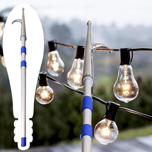 Bootshaken Bootshakenstange zum Anbringen von Lichtern, Einziehbare Ankerstangen mit Hoher Tragkraft, Dockhaken zum Schließen von Hohen Lüftungsöffnungen(100cm/40") von Xyrona