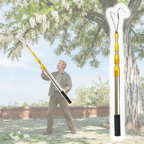 Bootshaken Greifhaken/Bootshakenstange 60–600 cm, Edelstahl-Greifer/Baumresteentfernung, Teleskop-Schiebestange zum Anlegen/Bootfahren(2-Claw,143-600cm/56" - 236") von Xyrona