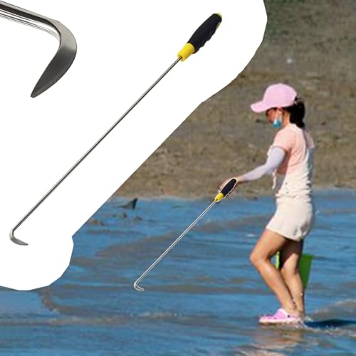 Bootshaken Leichter Angelgafffisch 60-100 cm, Bootshaken aus Edelstahl 304 mit Scharfem Haken, Rutschfestes Schieben und Ziehen, Ultimative Bootsstange(90cm/36") von Xyrona