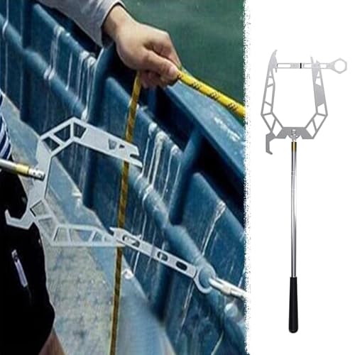 Bootshaken Mehrzweck-Einfädler Bootshaken Teleskop, Einziehbarer Kabelführungshaken mit Griff, Hochbelastbarer Andockstab für Zuhause und Draußen(A:40-148 cm/15.8" - 58.3") von Xyrona