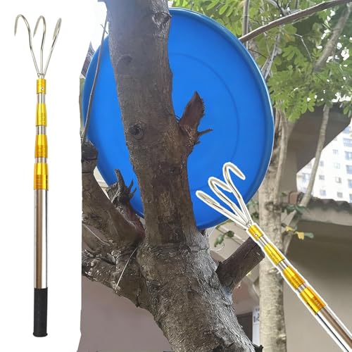 Bootshaken Teleskop-Hebewerkzeug/Bootshaken, Hochleistungs-Bootsstangen mit Scharfen Haken mit 2/3/ 4 Krallen, Lange Greifzange/Drahtgreifer(3-Claw,111-300cm/44" - 118") von Xyrona