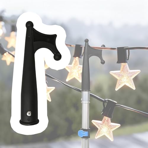 Bootshaken Zubehör für Lichtmastaufhänger, Platzsparender, Abgerundeter Bootshakenkopf aus Nylon, Rettungshaken zum an- und Ablegen, Bootfahren, Schleppseile von Xyrona