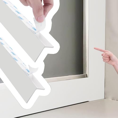 Lichtblockierende Streifen zum Abziehen und Aufkleben, Verdunkelungs-Seitenschienen für Seiten von Jalousien/Zellschattierungen, anpassbarer L-förmiger Lichtblocker (Weiß, 70 cm/28), 2 Stück von Xyrona