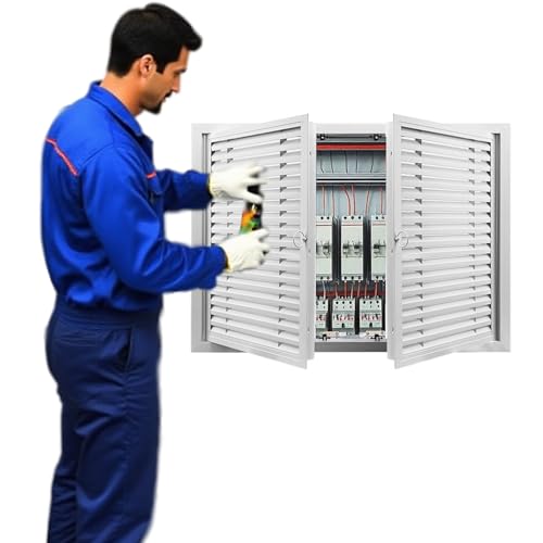 Revisionsklappe Giebellüftung mit Lamellen, Extra Große Dachbodenlüftung für Schuppen/Metallgebäude/Kriechkeller, 50–120 cm Hohe Trockenbau-Außenküchentür(70x100cm/28 x40) von Xyrona