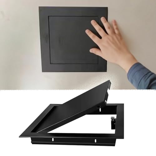 Xyrona Revisionsklappe Schwarze Revisionsklappe zum Aufdrücken, Rohrleitungsabdeckung für Dachboden/Kriechkeller/Schrank, Eingelassene Magnetische Revisionsklappen mit Aluminiumrahmen(35x35cm/14 x14) Xyrona Revisionsklappe Schwarze Revisionsklappe zum Aufdrücken, Rohrleitungsabdeckung für Dachboden/Kriechkeller/Schrank, Eingelassene Magnetische Revisionsklappen mit Aluminiumrahmen(35x35cm/14 x14) von Xyrona