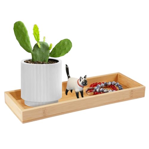 Kosmetik Bambus Tablett Rechteckige Serviertablett Holz, 29X11X3Cm Badezimmer Tablett, Dekotablett Holz, Bambus Serviertabletts Für Zuhause, Hotel, Restaurant, Badezimmer, Frisiertisch Kosmetik Bambus Tablett Rechteckige Serviertablett Holz, 29X11X3Cm Badezimmer Tablett, Dekotablett Holz, Bambus Serviertabletts Für Zuhause, Hotel, Restaurant, Badezimmer, Frisiertisch von Xyvor
