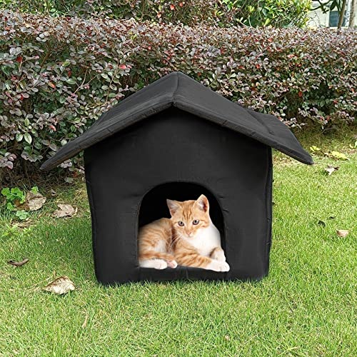 Katzenhaus Für Outdoor Winterfest, Katzenhaus Mit Wasserdichtem Dach, Wasserdichtes Katzenhaus Hundehaus Haustierkäfig Verdicktes Faltbares Katzenzelt Schutz Bett Für Kleines Haustier Innen Im Freien von Xzbling