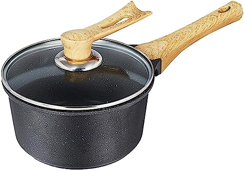Xzeit kleine Pfanne, Milchpfanne, Milchtopf, Kochtöpfe, Milchtopf aus Holz mit Verbrühschutzgriff, Deckel aus gehärtetem Glas, Haushaltsküche, multifunktionale Antihaftpfanne Xzeit kleine Pfanne, Milchpfanne, Milchtopf, Kochtöpfe, Milchtopf aus Holz mit Verbrühschutzgriff, Deckel aus gehärtetem Glas, Haushaltsküche, multifunktionale Antihaftpfanne von Xzeit