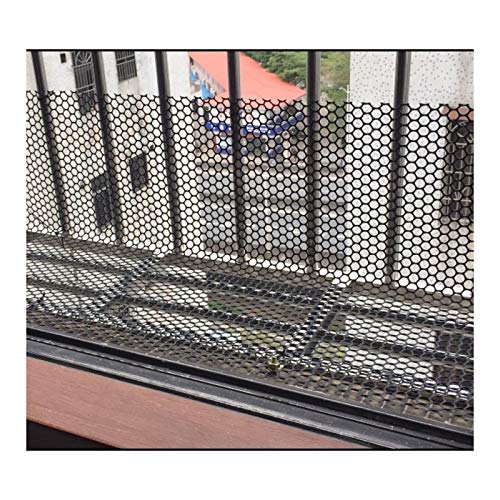 Hühnerzaun Hundezaun Katzenzaun Hühnerzaun Für Balkon- Und Treppengeländer Zum Schutz Von Kindern Vor Herabfallenden Netzen (schwarz, Größe: Höhe 1,2 M * Länge 2 M)(Size:1.8CM Aperture,Color:Schwarz) von Xzhan