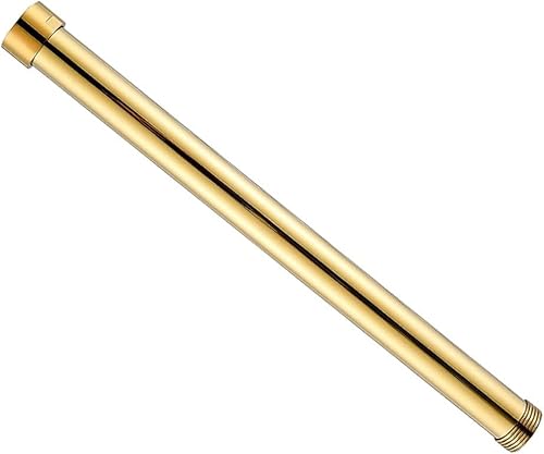 30,5 cm Duschverlängerungsrohr, Handbrause, Kopfverlängerung, rundes verchromtes Messingrohr, Badezimmerzubehör (Golden) von XzhixiangKing