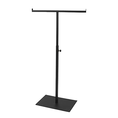 XzhixiangKing T-förmiges Display, verstellbarer Handtaschenständer aus Edelstahl, für Perücke, Hut, Requisiten, Schmuck (Schwarz A) von XzhixiangKing