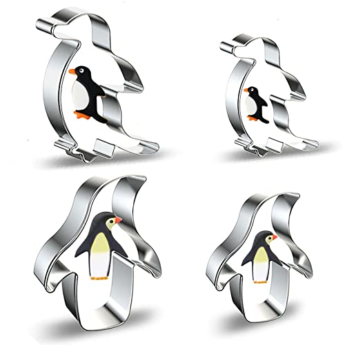 Pinguin-Ausstechformen-Set zum Backen – 4-teilig – Tier-Pinguin-förmige Ausstechformen kleine Kekse Fondant Formen für Kinder Geburtstag Urlaub Party Dekorationen – Edelstahl Pinguin-Ausstechformen-Set zum Backen – 4-teilig – Tier-Pinguin-förmige Ausstechformen kleine Kekse Fondant Formen für Kinder Geburtstag Urlaub Party Dekorationen – Edelstahl von Xzhloym