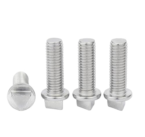 1 Stück Dreikantschrauben aus Edelstahl 304, manipulationssichere Straßenlaternenmastschrauben M8 (Silber, M8x25 mm) von Xzhomfm