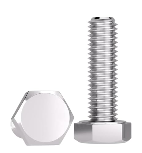 1 Stück Sechskantschrauben aus Edelstahl 201, Sechskantschrauben M10 (Silber, M10x40 mm) von Xzhomfm
