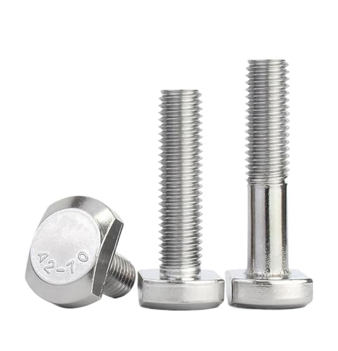 1 Stück T-Bolzen aus Edelstahl 304, T-Nut-Bolzen, T-Typ-Druckplattenschrauben M12 (Silber, M12x35 mm) von Xzhomfm