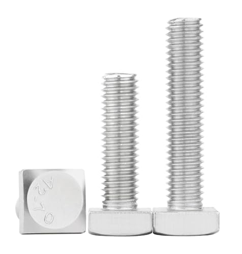 1 Stück Vierkantschrauben aus Edelstahl 304, M10 (Silber, M10x55 mm) von Xzhomfm