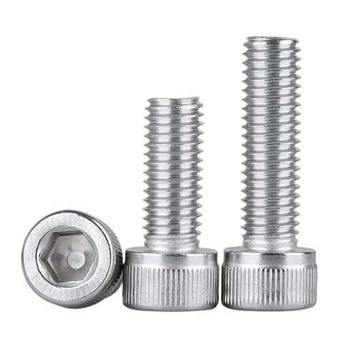 10 Stück 304 Edelstahl-Innensechskantschrauben mit Linsenkopf, Innensechskantschrauben, Zylinderkopfschrauben M6 (Silber, M6x20 mm) von Xzhomfm