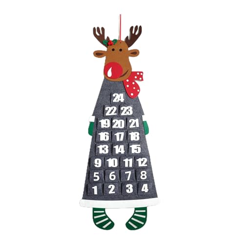 Weihnachten Adventskalender Countdown Kalender Santa Elch Gnom Weihnachtskalender Ornament für Wand 2024 Neujahr Home Dekorationen Adventskalender 2023 Erwachsene von Xzmzbxzb