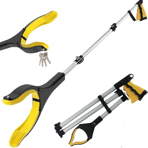 Xzyden Müllzange Greifzange,Greifzange Senioren,Faltbare Müllzange,110cm Greifzange für Senioren Stabil, Faltbare Greifer mit Magnetspitzen,Müllgreifer,Greifer für Senioren, Müllsammelzang(Gelb) Xzyden Müllzange Greifzange,Greifzange Senioren,Faltbare Müllzange,110cm Greifzange für Senioren Stabil, Faltbare Greifer mit Magnetspitzen,Müllgreifer,Greifer für Senioren, Müllsammelzang(Gelb) von Xzyden