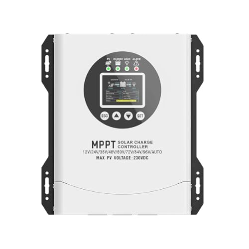 Y&H 60A MPPT Solar Charge Controller 12V 24V 36V 48V 60V 72V 84V 96V Battery System Car, Max Input 230V PV Solar Panel Controller, Suitable for Gel Flooded and Lithium Battery Users von Y&H