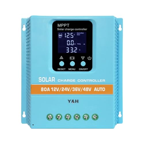 Y&H MPPT 100A Solarladeregler 12V 24V 36V 48V LCD Display Batterie Intelligenter Regler Max 100V Eingang Dual USB für Blei-Säure/Lithium von Y&H