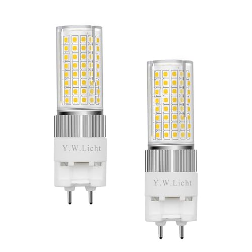 Y.W.Licht G12 LED Mais Lampe Birne 16W Warmweiß 3000K 2-Stifte Bi Pin Leuchte AC85-265V 360° Abstrahlwinkel 1600Lumen Äquivalent zu 160W Halogenlampe für Garage(2 Stück, Nicht Dimmbar Kein Ballast) von Y.W.Licht