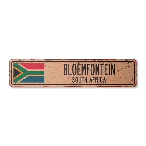 BLOEMFONTEIN SÜDAFRIKA Vintage Straßenschild südafrikanische Flagge Stadt Land BLOEMFONTEIN SÜDAFRIKA Vintage Straßenschild südafrikanische Flagge Stadt Land von YAASIMOULE