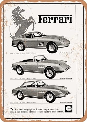 Blechschilder 1966 Ferrari Models Vintage Ad sprüchen wandkunst home deko von YAASIMOULE