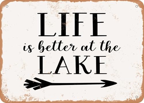 Blechschilder Life is Better At the Lake - 2 - Vintage Look Sign sprüchen wandkunst home deko Blechschilder Life is Better At the Lake - 2 - Vintage Look Sign sprüchen wandkunst home deko von YAASIMOULE