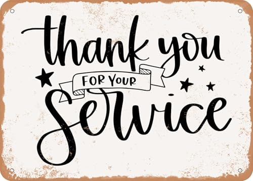 Blechschilder Thank You For Your Service - Vintage Look Sign sprüchen wandkunst home deko Blechschilder Thank You For Your Service - Vintage Look Sign sprüchen wandkunst home deko von YAASIMOULE