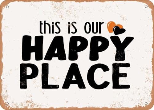 Blechschilder This is Our Happy Place - 5 - Vintage Look Sign sprüchen wandkunst home deko von YAASIMOULE
