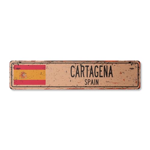 CARTAGENA SPANIEN Vintage Straßenschild Spanische Flagge Stadt Landstraße Wand rustikal CARTAGENA SPANIEN Vintage Straßenschild Spanische Flagge Stadt Landstraße Wand rustikal von YAASIMOULE