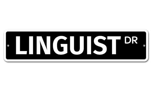 Linguist 4" x 16" Neuheit Straßenschild Metallschild Linguist 4" x 16" Neuheit Straßenschild Metallschild von YAASIMOULE