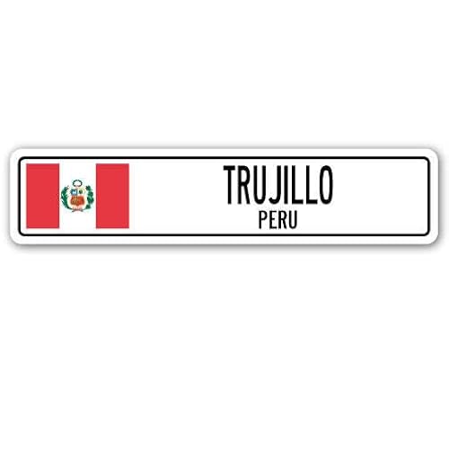 TRUJILLO PERU Straßenschild peruanische Flagge Stadt Landstraße Wand Geschenk von YAASIMOULE