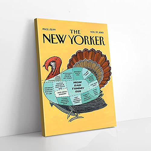 The New Yorker Mom Dad Tommy Sue Peacock Leinwanddrucke Wandkunst von YAASIMOULE