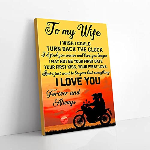YAASIMOULE An meine Frau: Ich wünschte, ich könnte die Uhr zurückdrehen, Motorrad-Leinwanddrucke, Wandkunst YAASIMOULE An meine Frau: Ich wünschte, ich könnte die Uhr zurückdrehen, Motorrad-Leinwanddrucke, Wandkunst von YAASIMOULE
