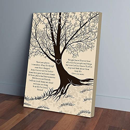 YAASIMOULE Baum Herz Liebe Leinwanddrucke Wandkunst von YAASIMOULE