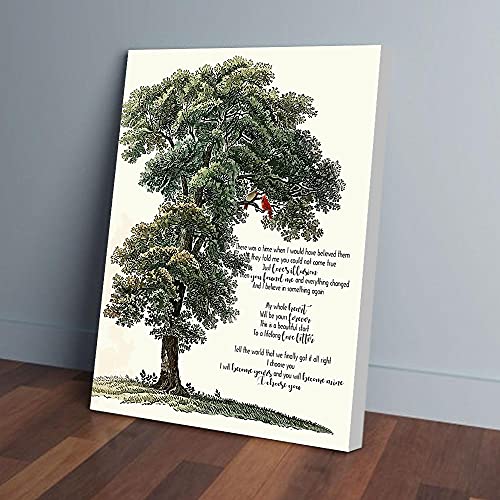 YAASIMOULE Baum Kardinal Liebe Leinwand Drucke Wandkunst von YAASIMOULE