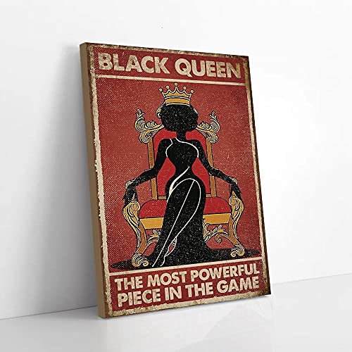 YAASIMOULE Das mächtigste Stück im Spiel, Black Queen, Leinwanddrucke, Wandkunst von YAASIMOULE