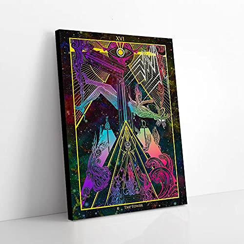 YAASIMOULE Der Turm Arcana Tarot Leinwanddrucke Wandkunst von YAASIMOULE