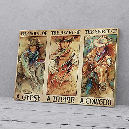 YAASIMOULE Die Seele eines Zigeuners, der Geist eines Cowgirls, Leinwanddrucke von YAASIMOULE