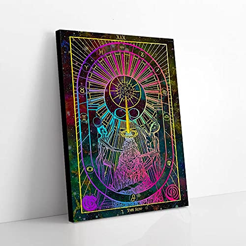 YAASIMOULE Die Sonne Arcana Tarot Leinwanddrucke Wandkunst von YAASIMOULE